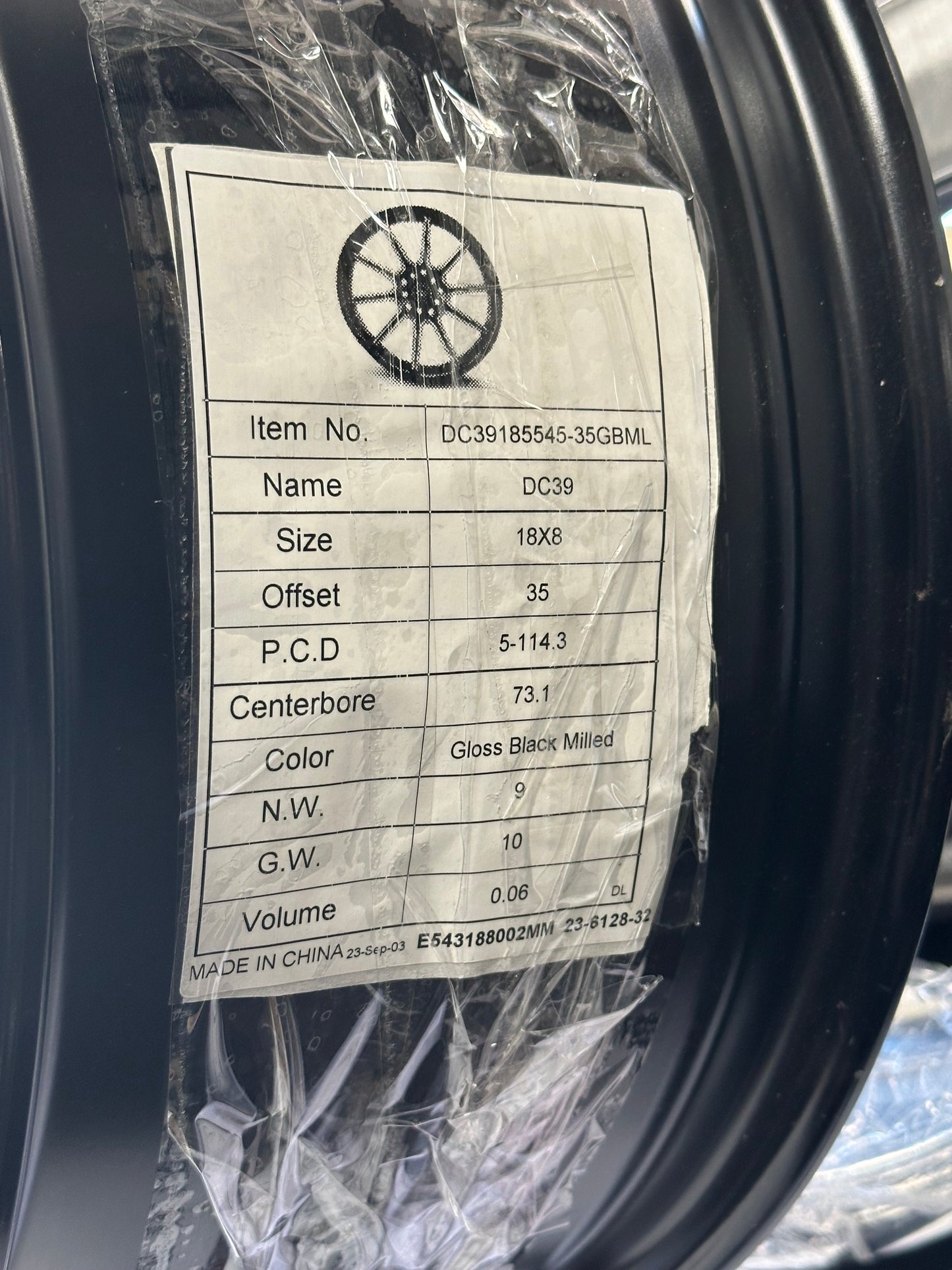 Set of 4 Drag Concepts 18" DC-R39 Wheels 5x114.3 Black Milled 35ET 73.1CB