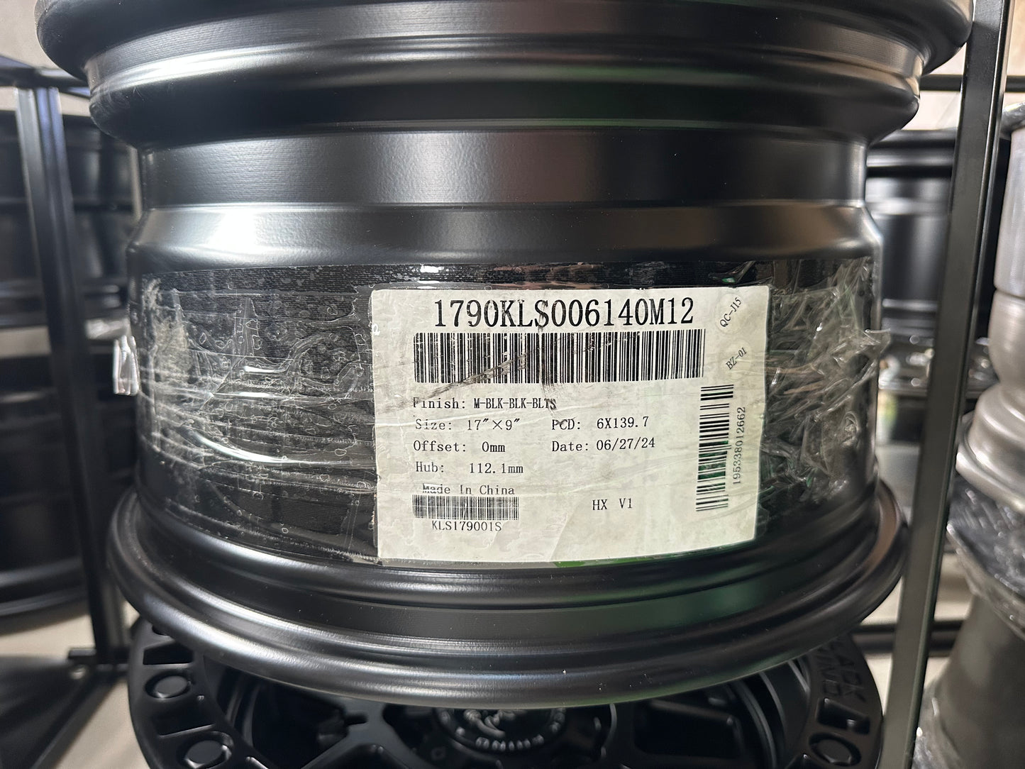 17 inch 17x9 BLACK RHINO KELSO Matte Black wheel rim 6x5.5 6x139.7 +0