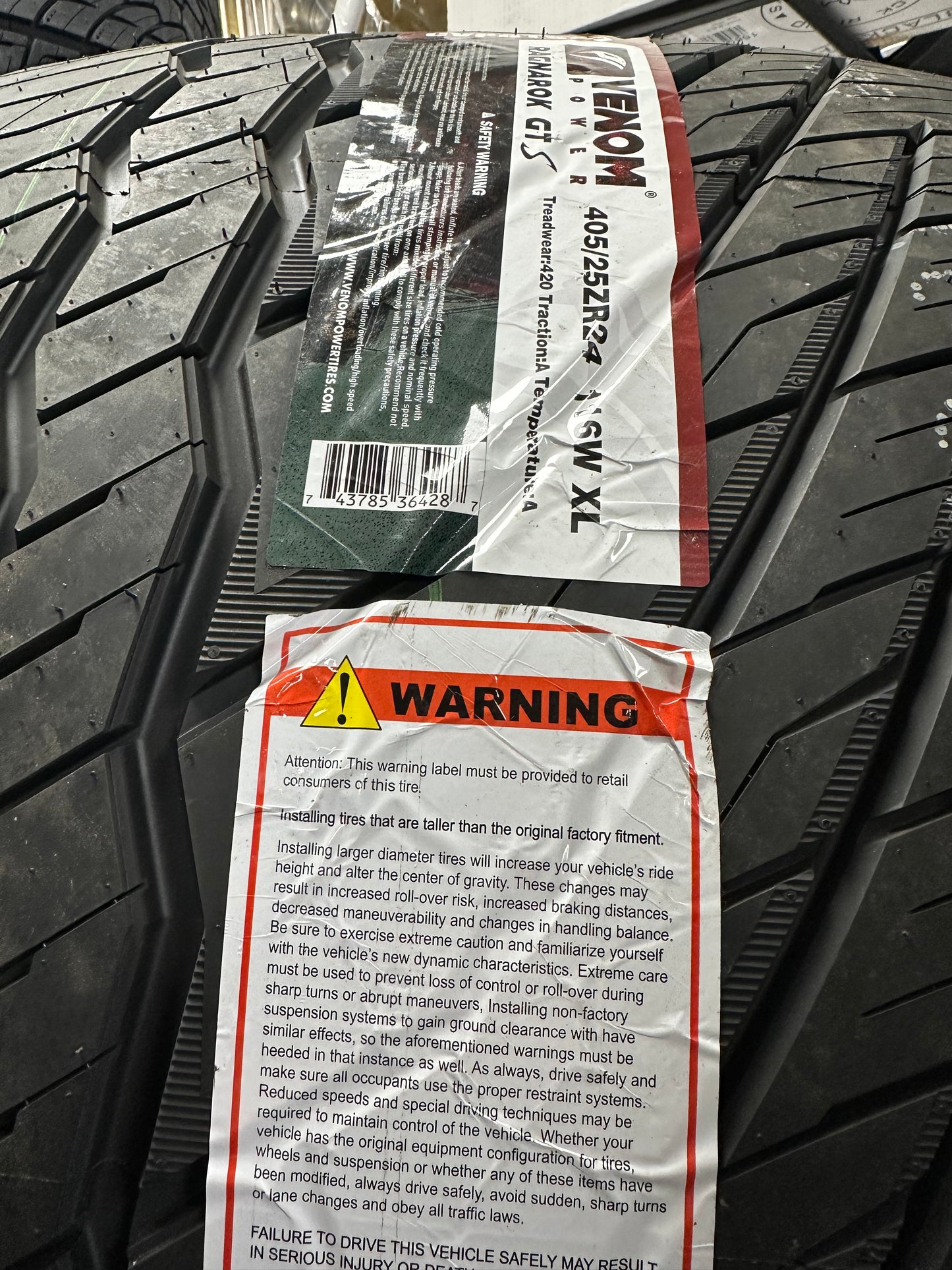 Qty 4 New Venom Power Ragnarok Gts - 405x25r24 Tires 4052524 405 25 24