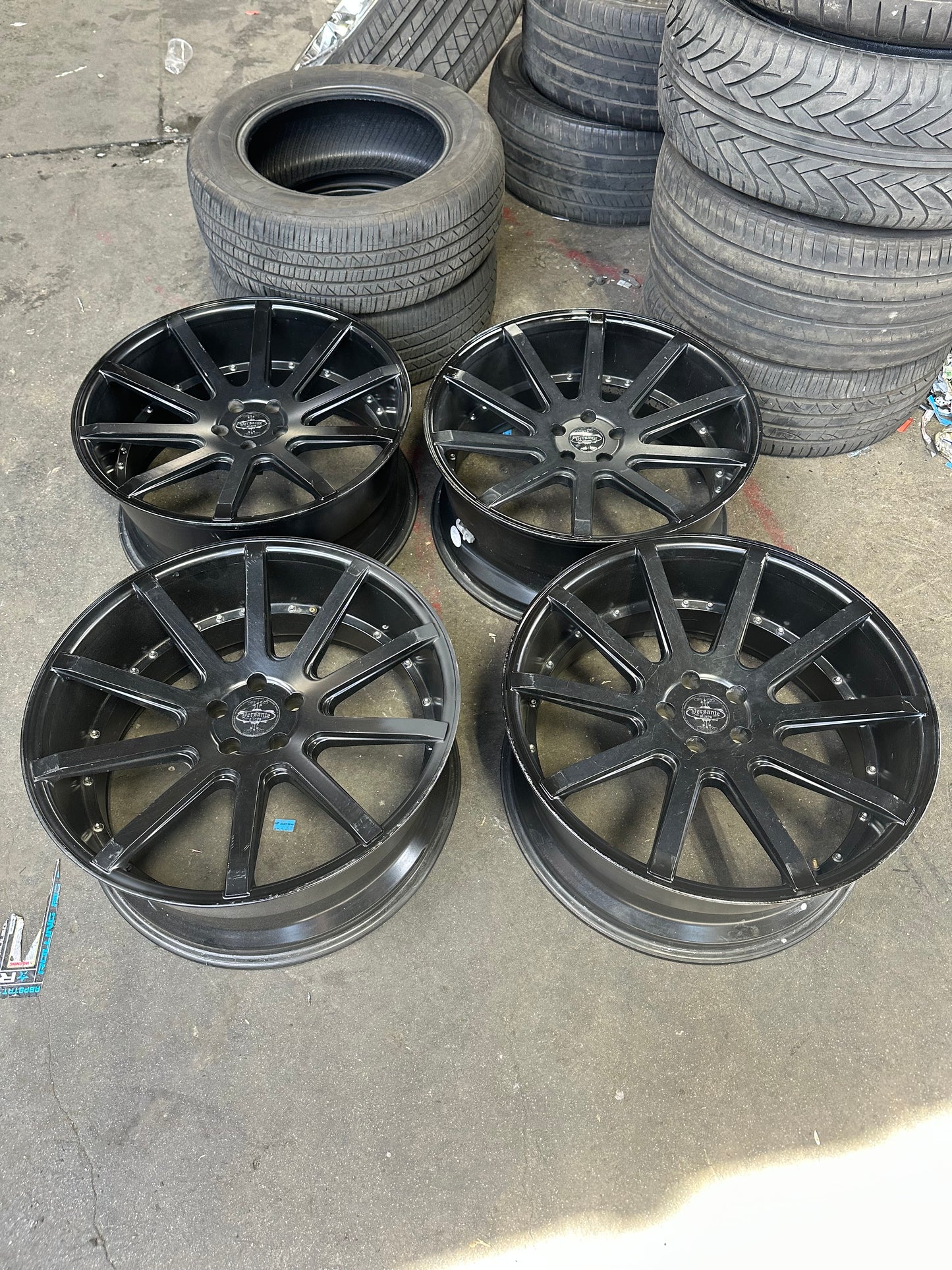 22x9.5 Versante wheels rims 5x115 bolt pattern VE 232 offset 15mm