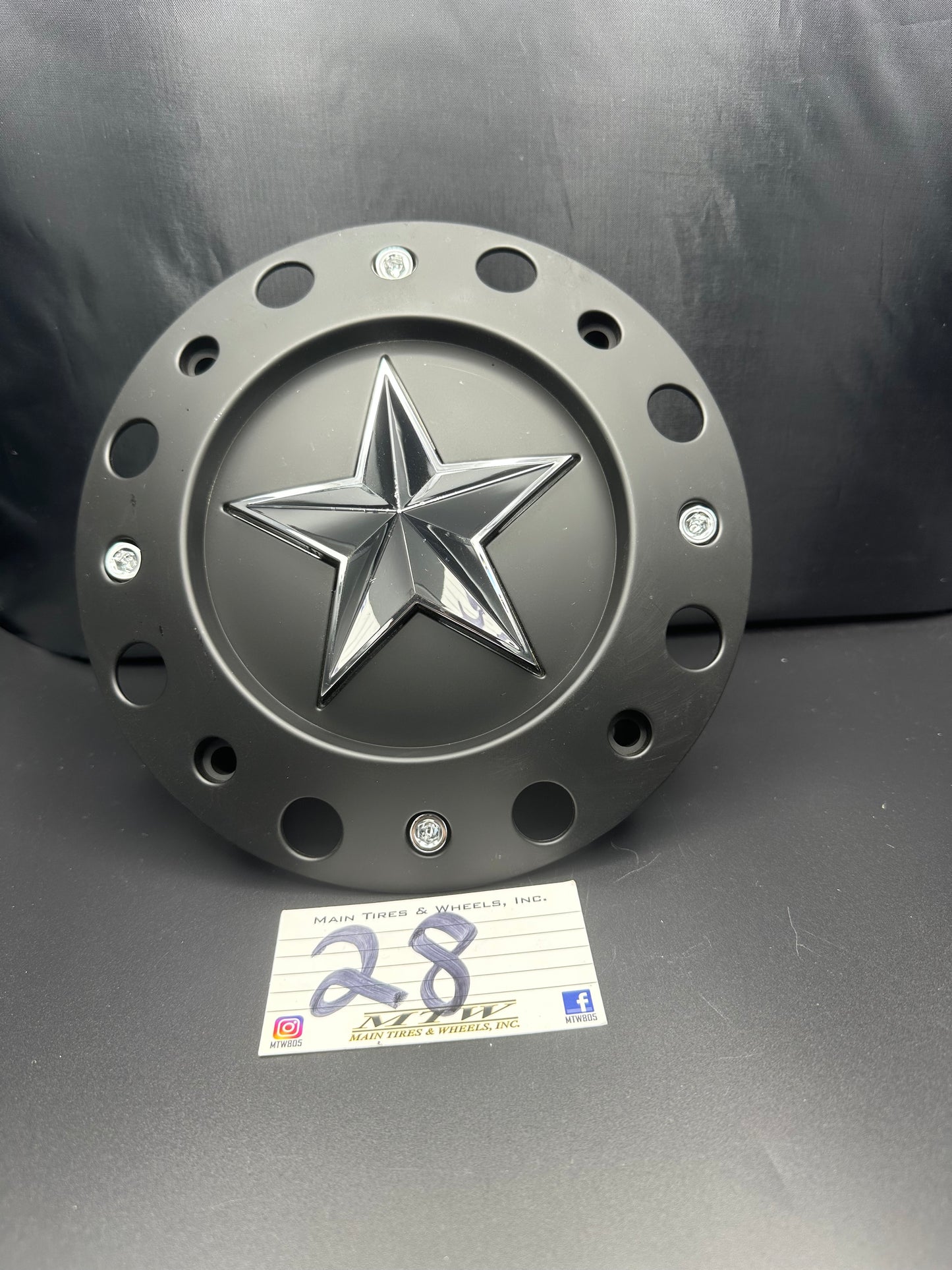 KMC XD Series 775 Rockstar Matte Black Center Cap 1000775B 100075