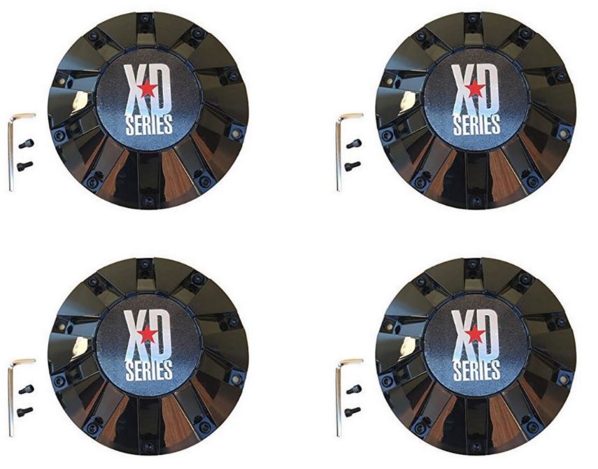 4 NEW KMC XD Wheel Center Cap Gloss Black fits 18" 20" 22" XD806 Bomb 451L215