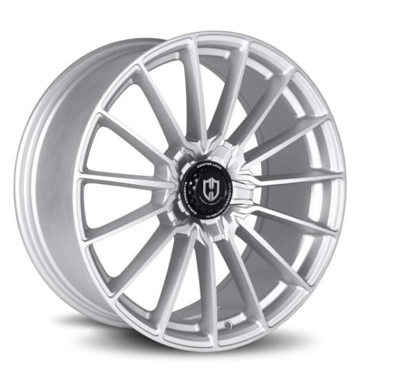 CURVA CFF75 19X8.5 5X114.3 ET35 Silver Machined Face Satin Lacquer (1 set of 4)