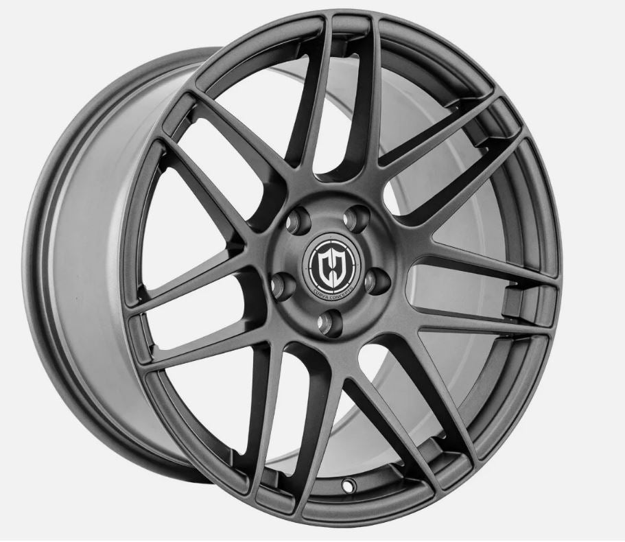 QTY 4 Curva Flow Forged CFF300 18x8.5 5x114.3 ET35 Gunmetal Wheels Rims