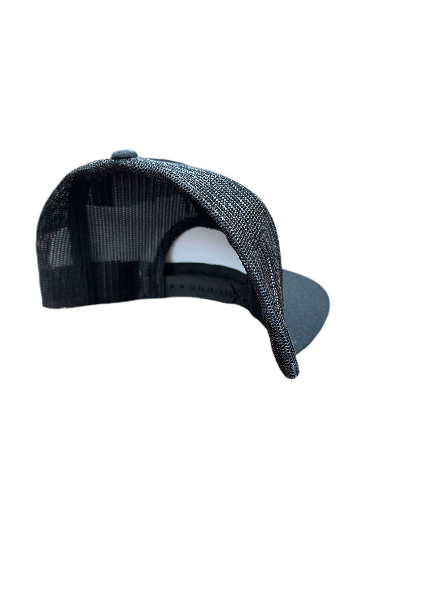 MTW Billets High-Profile 5-Panel Flat Visor Snapback Trucker Hat | YP Classics Yupoong | Black With Grey Letters