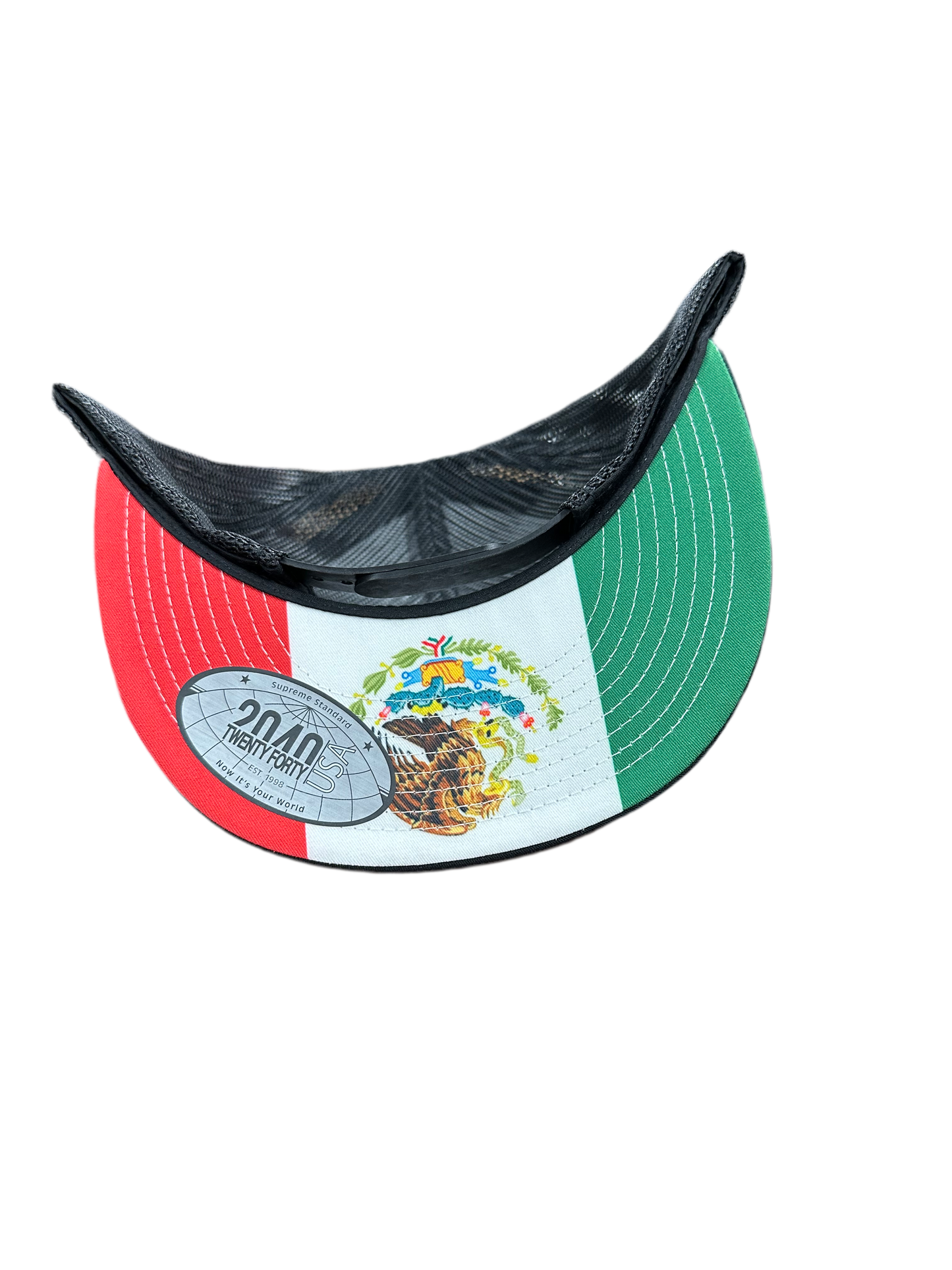 MTW Billets High-Profile 5-Panel Flat Visor Snapback Trucker Hat | YP Classics Yupoong | Black With Red Letters