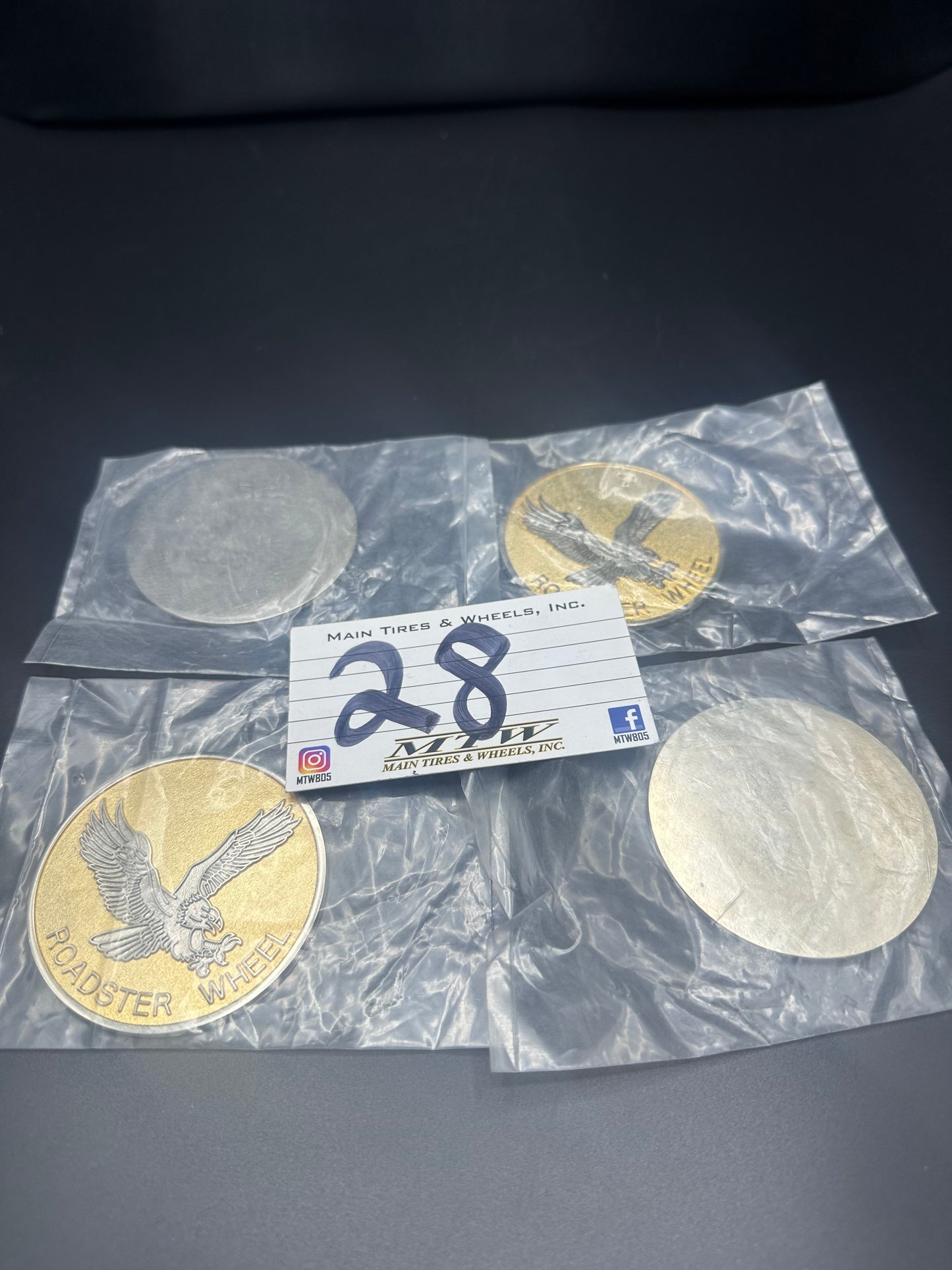 Vintage Metal Roadster Wheel Eagle Center Cap Rare Gold With Silver Eagle 2”5/8