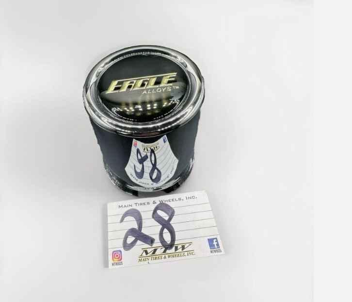 EAGLE ALLOYS WHEEL CHROME CENTER CAP ACC 3096 06 PUSH THRU 3”5/8 Height 3” 3/4