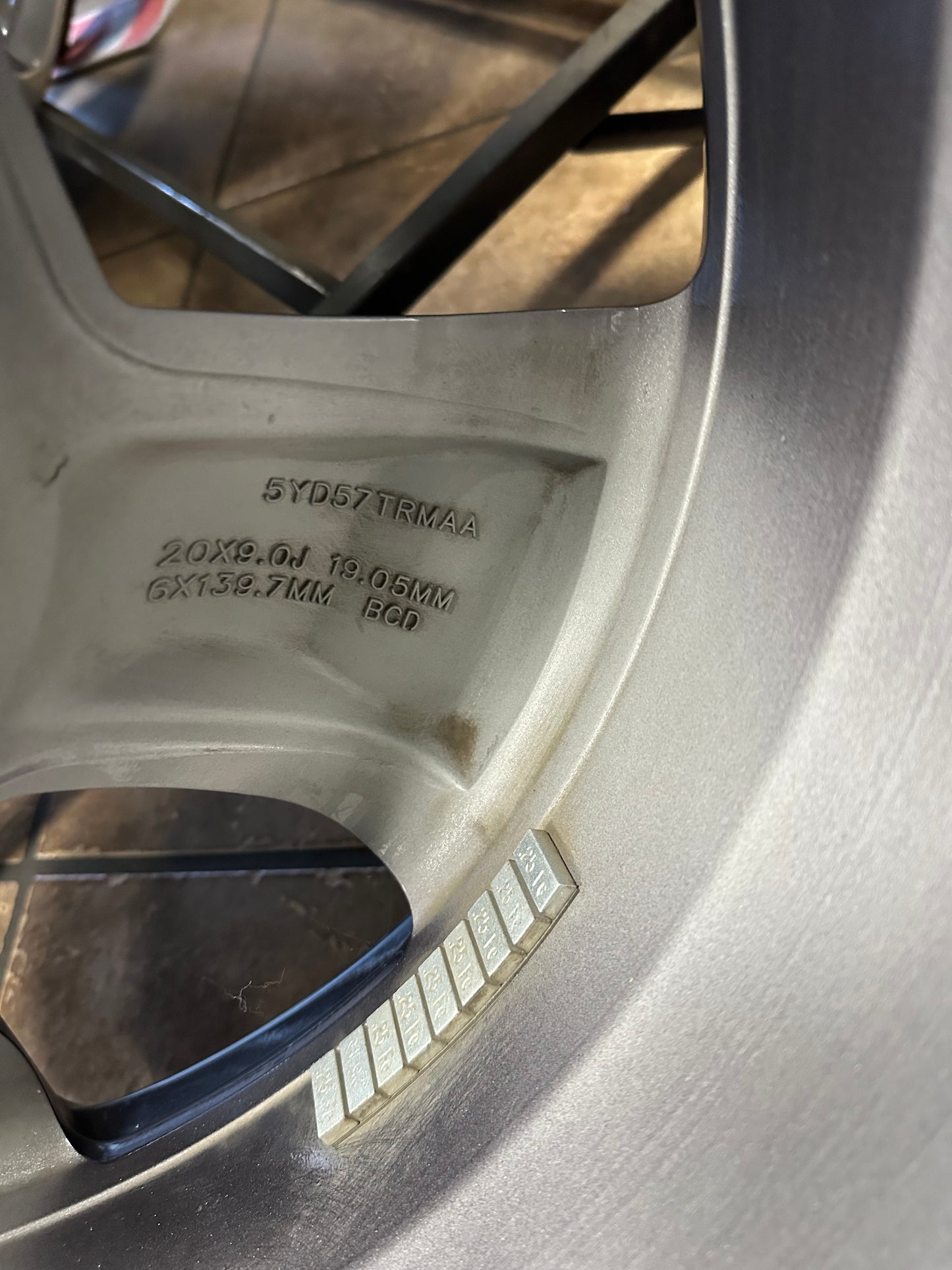 2019-2023 Dodge Ram 1500 2674 Wheel 20x9 5Spoke Rim Charcoal Polished 5YD571AUAA