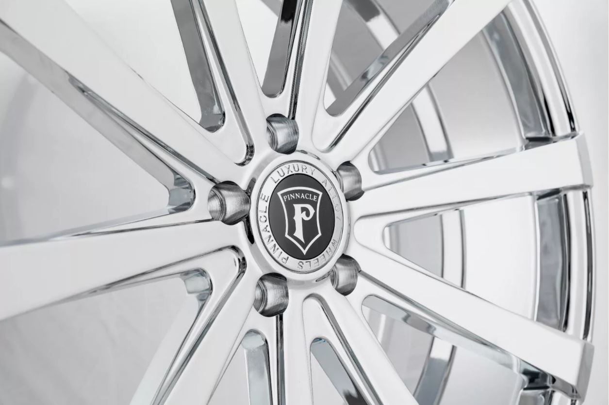 Pinnacle Wheel Royalty 22x9, 5x115, ET15, 74.1mm Hub, Chrome Finish, Full Set
