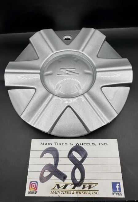 SACCHI S1 HYPERSILVER 615770F-1 WHEEL RIM SILVER CENTER CAP WITH SCREW