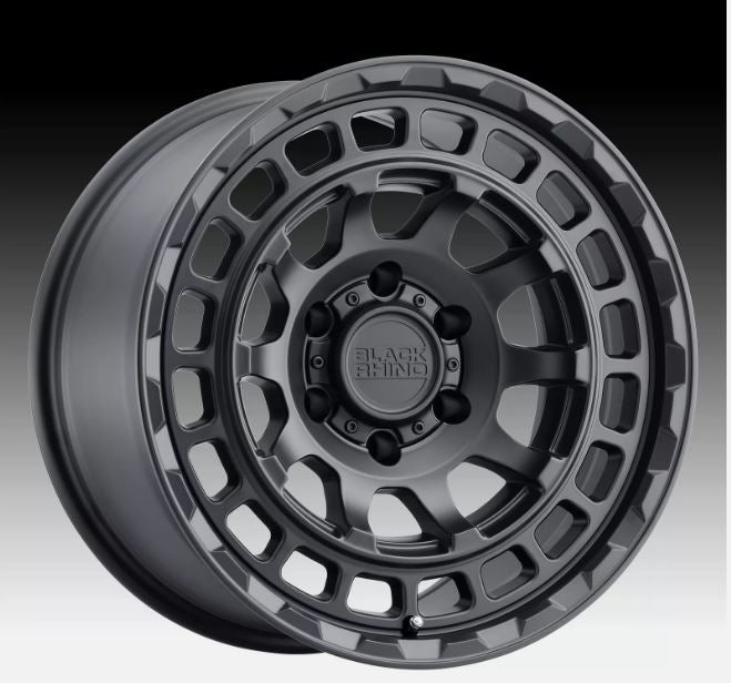 Black Rhino Chamber Matte Black Toyota Tacomas with the 16x8 6x5.5 -10mm QTY 1