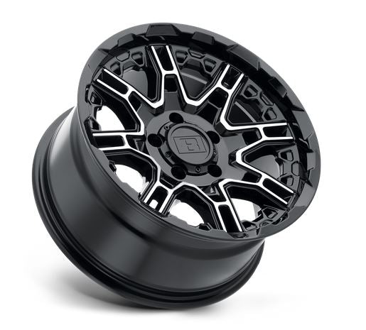 1 set of 4 Level 8 SLINGSHOT 17x8.5 5x5.0 -10mm Black; 1785LST-05127B71