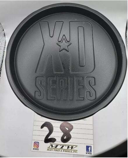 XD Satin Black Center Hub Cap 5-1/2"OD 4.5"H Push-Thru Closed-End 1515006026